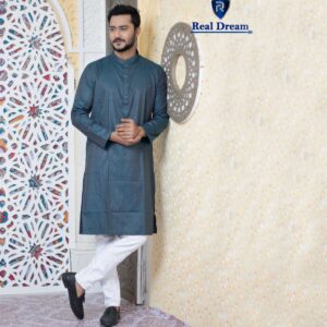 Cyan Blue Panjabi For Men