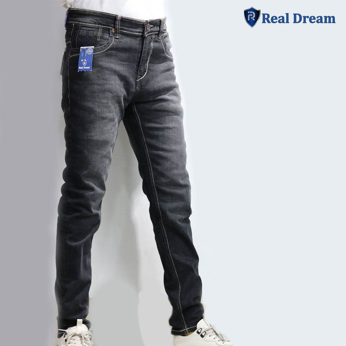 Dark Grey Denim Jeans For Men Real Dream