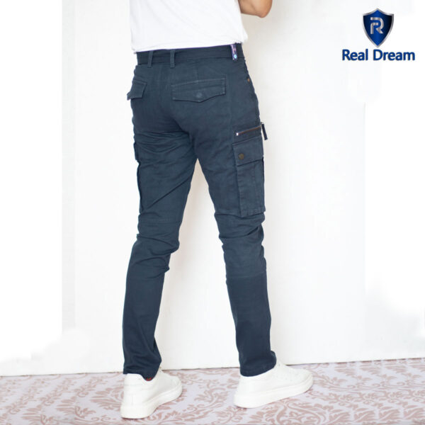 Navy Blue Cargo Pant For Men Zipper