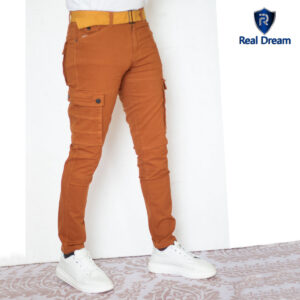 Orange cargo Pant For Men 6 Pocket Style